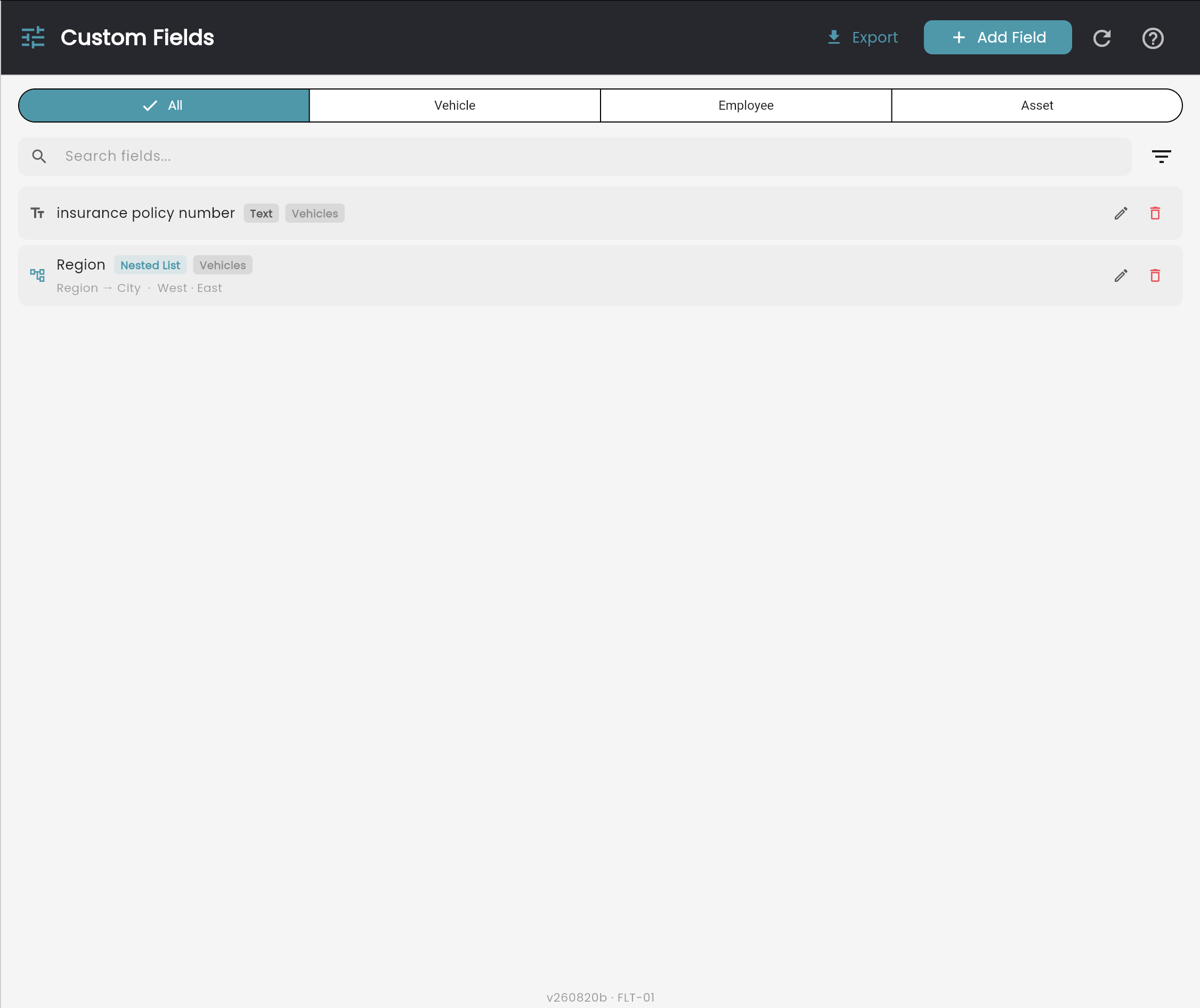 Custom fields