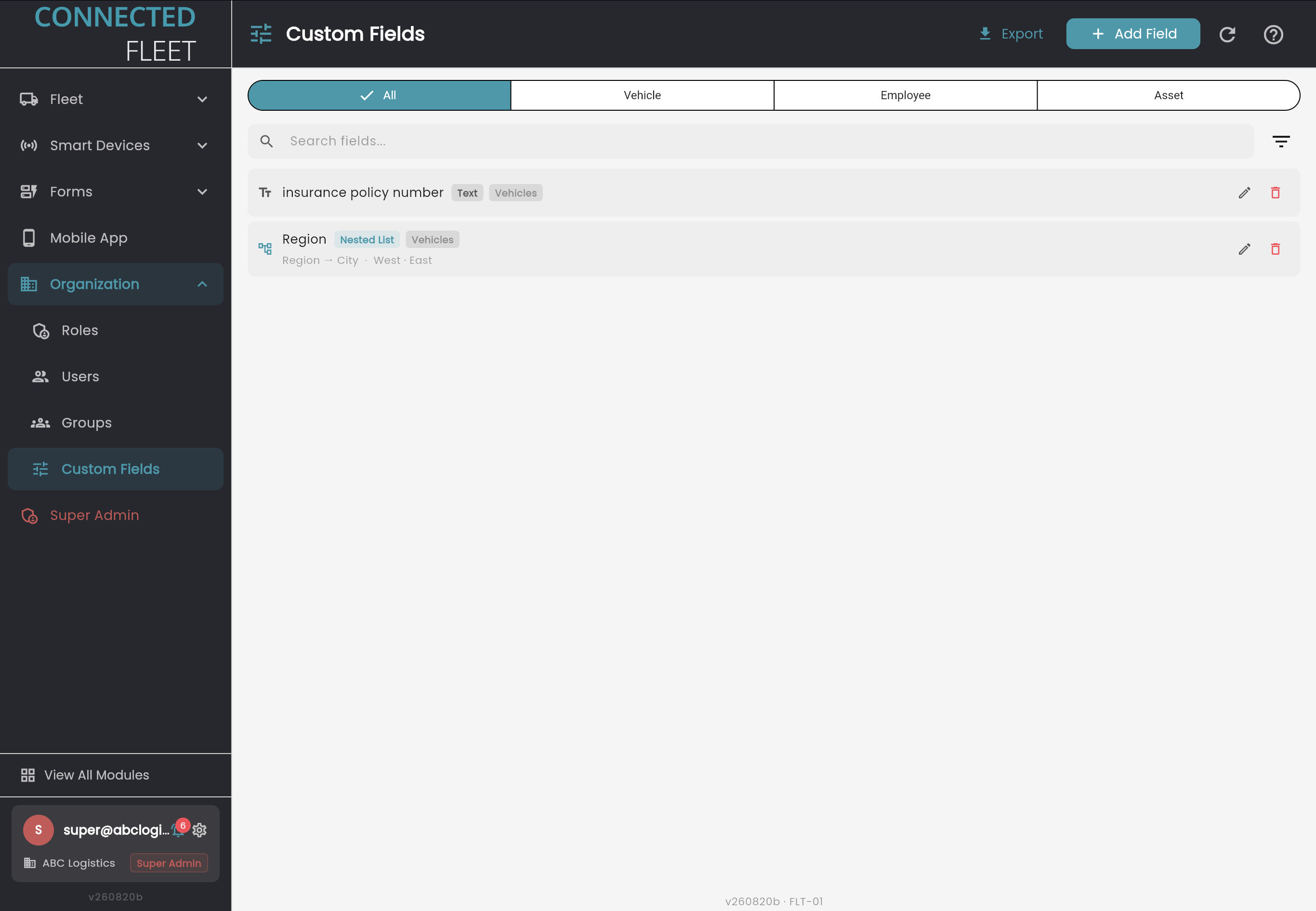 Custom fields